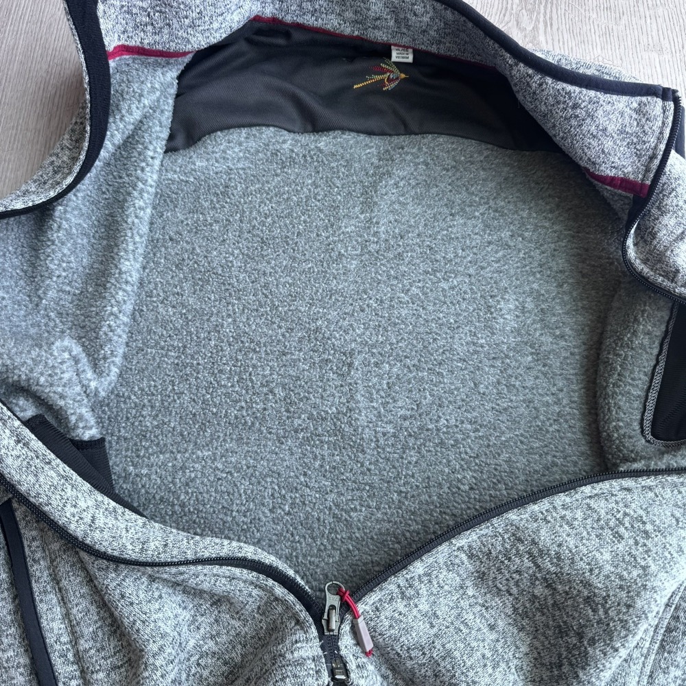 Orvis Fleece Sleeveless Full Zip Vest Men's size XL Heather Gray Outdoors EUC - Picture 5 of 12